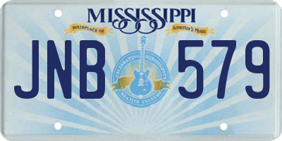 MS license plate JNB579