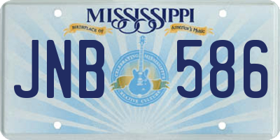 MS license plate JNB586