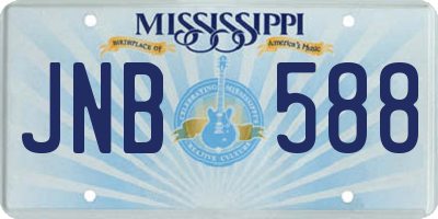 MS license plate JNB588