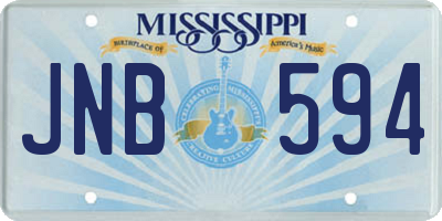 MS license plate JNB594
