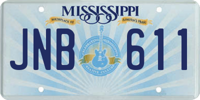 MS license plate JNB611