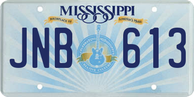 MS license plate JNB613