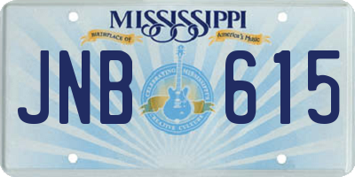 MS license plate JNB615