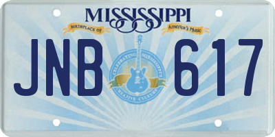 MS license plate JNB617