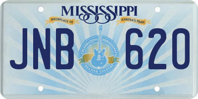 MS license plate JNB620