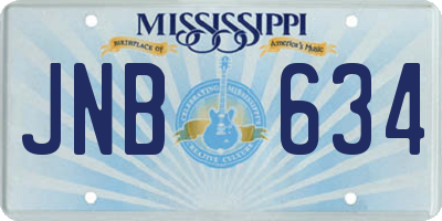 MS license plate JNB634