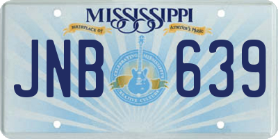 MS license plate JNB639