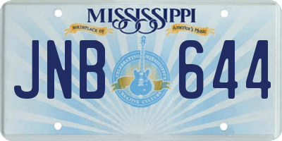 MS license plate JNB644
