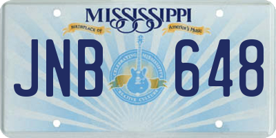 MS license plate JNB648
