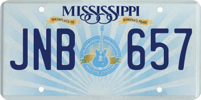MS license plate JNB657