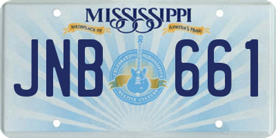 MS license plate JNB661