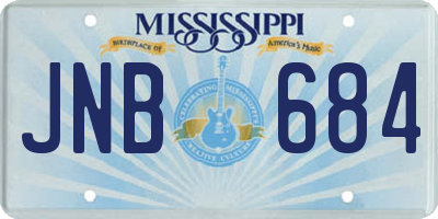 MS license plate JNB684