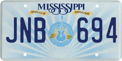MS license plate JNB694