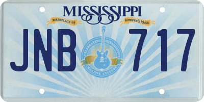 MS license plate JNB717