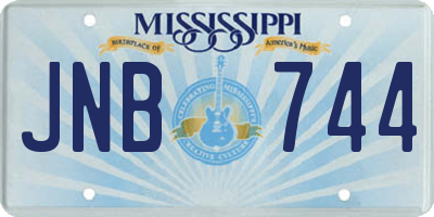 MS license plate JNB744