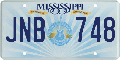 MS license plate JNB748