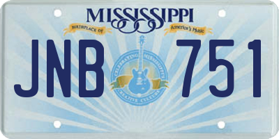MS license plate JNB751