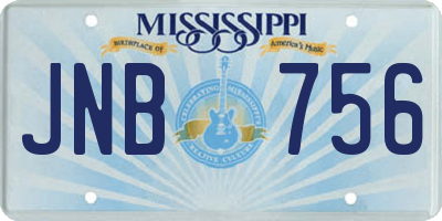 MS license plate JNB756