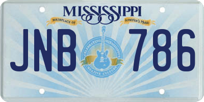 MS license plate JNB786