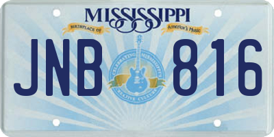 MS license plate JNB816