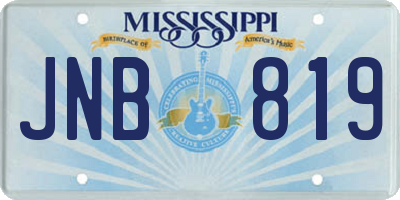 MS license plate JNB819