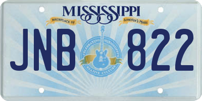 MS license plate JNB822