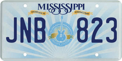 MS license plate JNB823