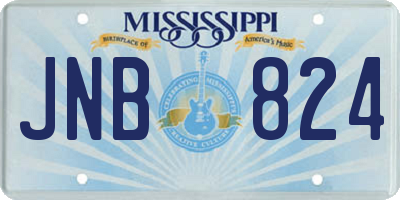 MS license plate JNB824