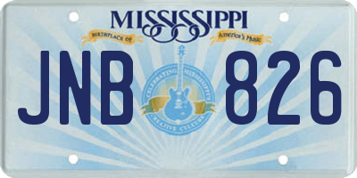 MS license plate JNB826