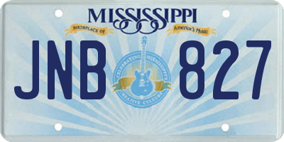 MS license plate JNB827