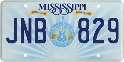 MS license plate JNB829