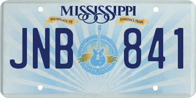 MS license plate JNB841