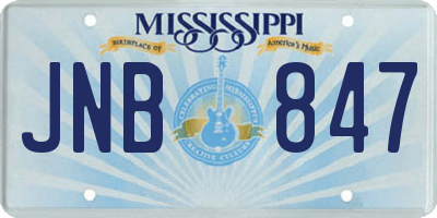 MS license plate JNB847