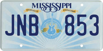 MS license plate JNB853