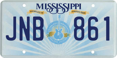 MS license plate JNB861