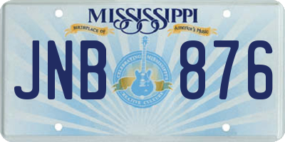 MS license plate JNB876
