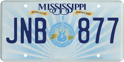 MS license plate JNB877