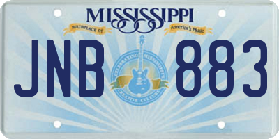 MS license plate JNB883