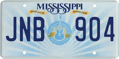 MS license plate JNB904