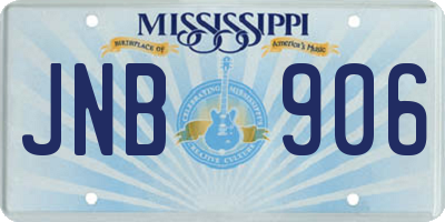 MS license plate JNB906