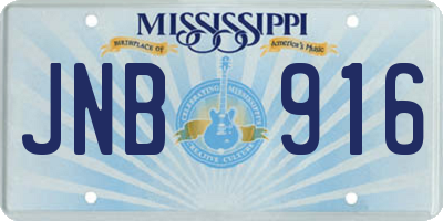 MS license plate JNB916