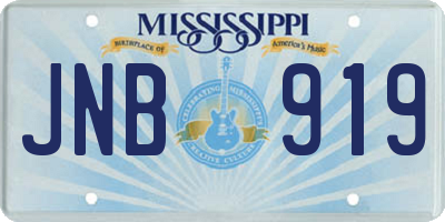 MS license plate JNB919