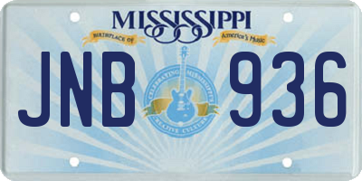 MS license plate JNB936