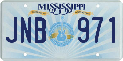 MS license plate JNB971