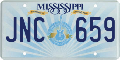 MS license plate JNC659