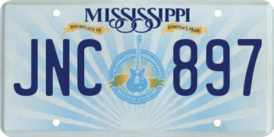 MS license plate JNC897