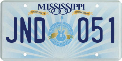 MS license plate JND051