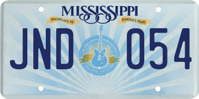MS license plate JND054