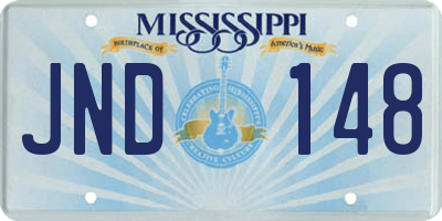 MS license plate JND148