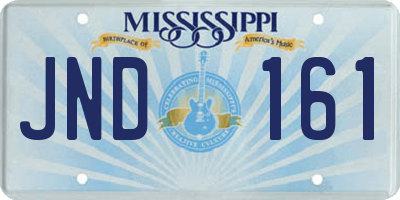 MS license plate JND161